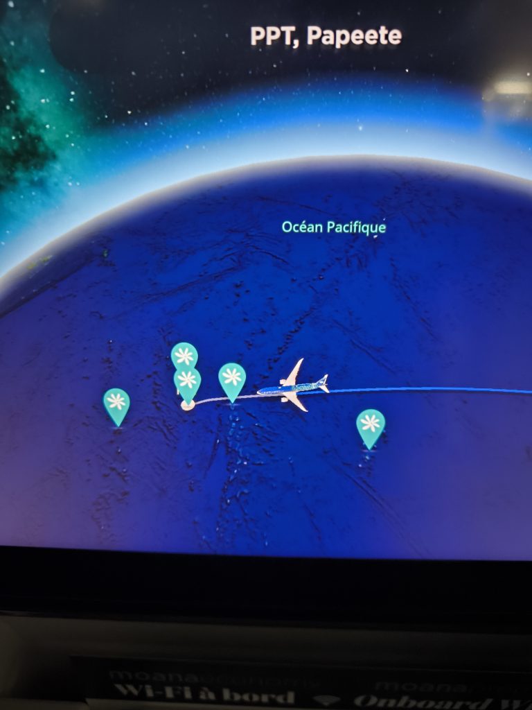 image d'une carte du monde prise sur un écran d'avion