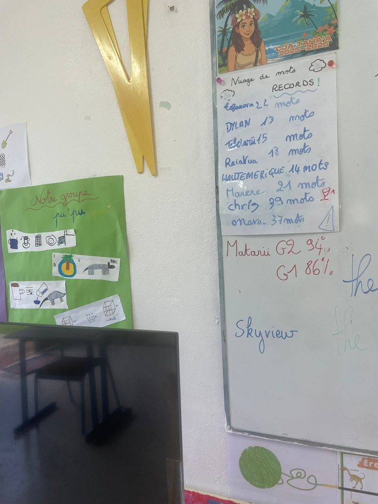 Tableau du CJA où sont inscrits des prénoms