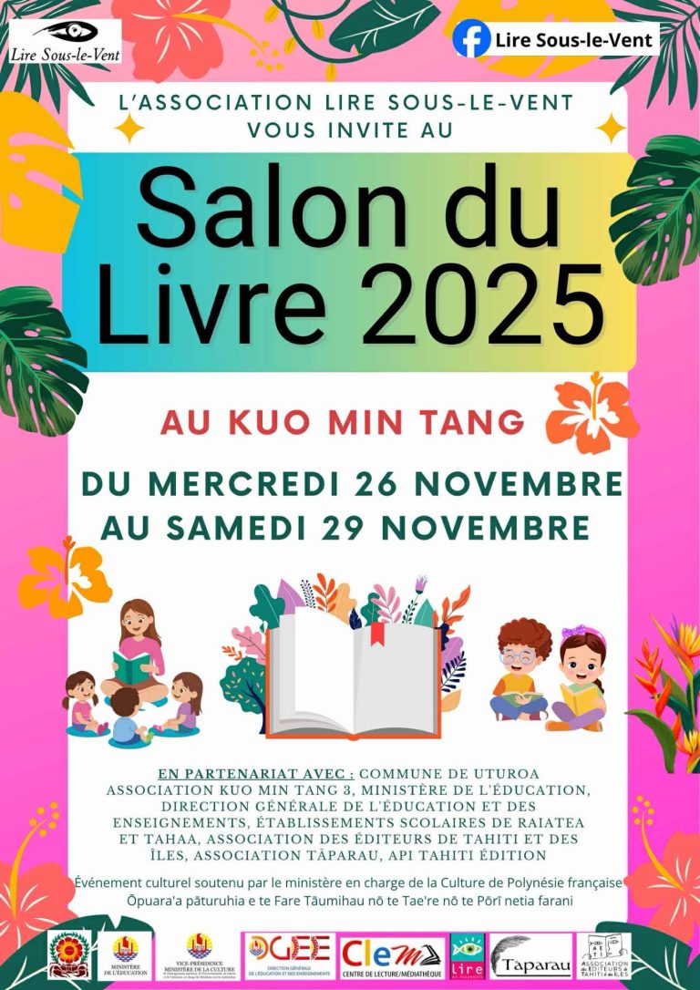 Affiche du salon du livre Raiatea 2025