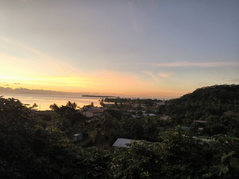 Couché de soleil sur Raiatea